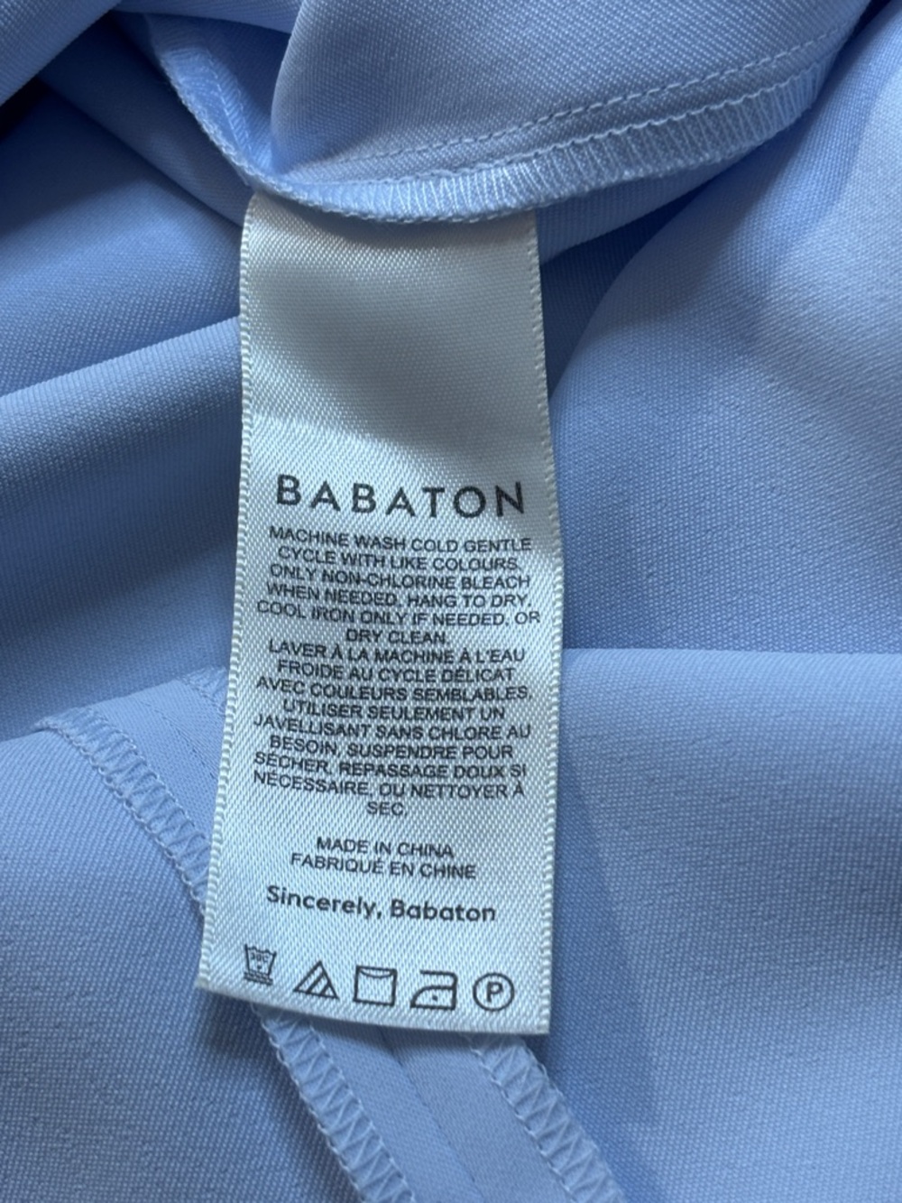 NWT Babaton 90s Slit Midi Dress Glimmer Ice Blue Size 6 - Picture 8 of 16